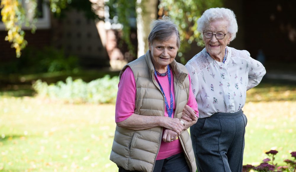 Residents outdoors at Connaught Court