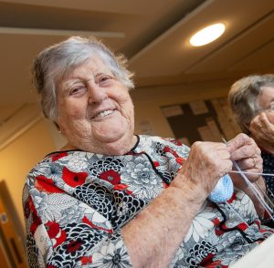Roma’s biggest passion is knitting. She has even made blankets and cushions for the Home’s residents and staff to enjoy. 