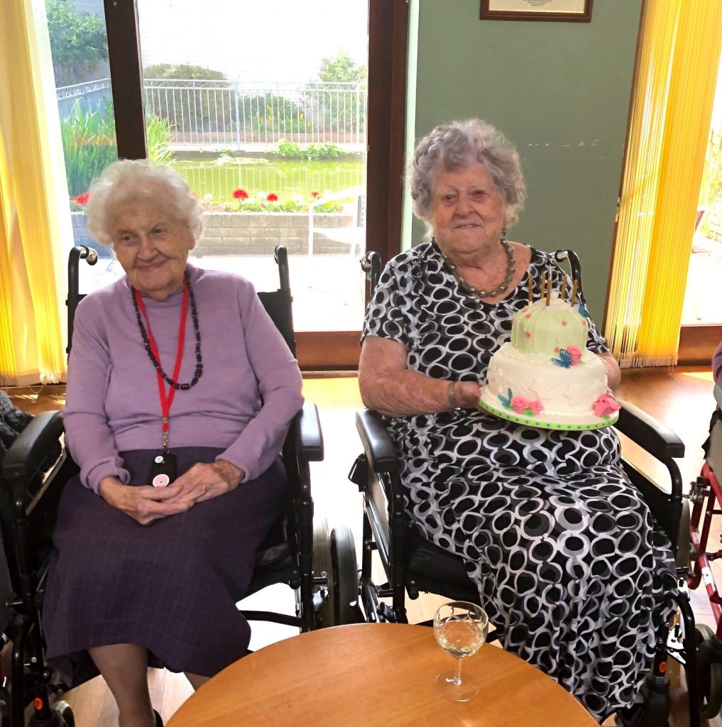 Resident Roma Davies with her sister Gwyneth, who moved to Albert Edward Prince of Wales Court in 2020. Gwyneth will turn 100 later this year.